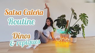 DINOS amp REPIQUES  Salsa caleña routine 1 [upl. by Kreda809]