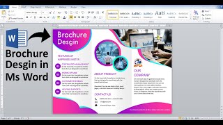 Printable Creative Brochure Design Using Microsoft Office Word Brochure Leaflet Flyer Design [upl. by Renado]