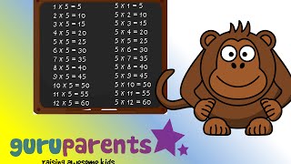 Times Tables Song 5 Slow Version  Multiply by 5 for beginners [upl. by Kellyann952]