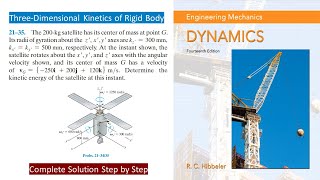35 The 200kg satellite has its center of mass at point G Its radii of gyration [upl. by Eineg284]