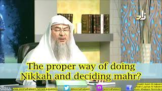 The proper way of doing Nikah Marriage and deciding the Mahr  Sheikh Assim Al Hakeem [upl. by Avonasac]