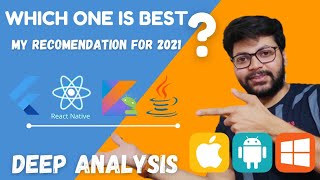 Java vs Kotlin vs Flutter vs React Native  Complete Guide for 2021 [upl. by Pelligrini]