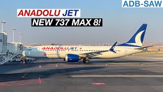 TRIP REPORT  AnadoluJet BRANDNEW Boeing 737 MAX 8 Economy Ex Business Seat  Izmir  Istanbul [upl. by Stanly]