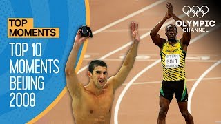 Top 10 Olympic Moments Beijing 2008  Top Moments [upl. by Shevlo349]