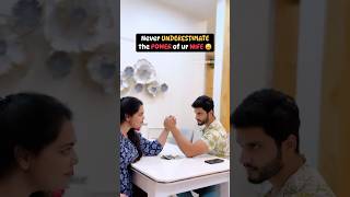 Power of a Wife 🤣 marinarohith couple challenge funny shortsviral [upl. by Anomar]