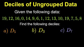 Deciles of Ungrouped Data TagalogFilipino Math [upl. by Cirded]