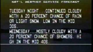 Weather Channel Local Forecast 1986 [upl. by Ahsiakal897]