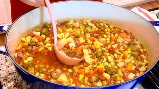 How to Make Hearty Southern Vegetable Soup with Beef [upl. by Bran]