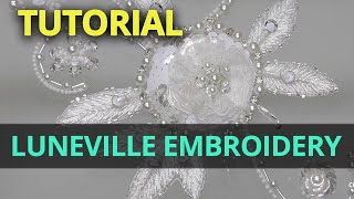 Luneville Embroidery  Tambour Beading Tutorials [upl. by Nonnahsed]