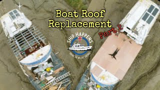 Ep 67 Part 2  Replacing The Boat Roof  Beams and Marine Plywood [upl. by Niarbo]