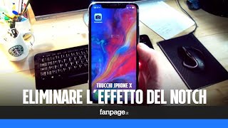 Con questo trucco potrai eliminare leffetto del Notch di iPhone X [upl. by Omura]