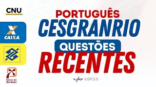 1h30 de RESOLUÇÃO de QUESTÕES RECENTES2024 de PORTUGUÊS da banca CESGRANRIO  CAIXA BNB CNU BB [upl. by Gradey]