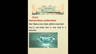 Name Non Metals Which is Very Hard Class8 Chapter4 [upl. by Areip]