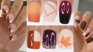 TOP 42 EASY FALL NAIL IDEAS  huge fall nail art compilation [upl. by Dow]