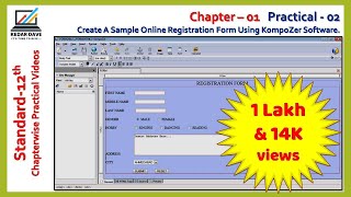 Chapter 01  Practical 2  Online Registration form using kompoZer [upl. by Hootman]