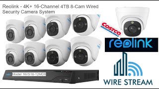 Unbox Costco Reolink  4K 16Channel 4TB 8Cam Wired Security Camera System NVS16 12MD8 [upl. by Lauree]