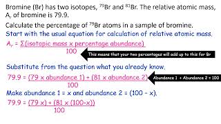 Calculating the isotopic abundance [upl. by Greyso]