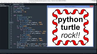 Amazing Python Graphics Design using Turtle 🐢 python [upl. by Dulla]