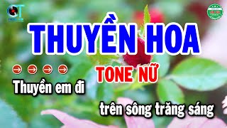 Karaoke Thuyền Hoa Tone Nữ Nhạc Sống Cha Cha Hay Nhất 2024  Cẩm Tiên Organ [upl. by Nileuqay59]