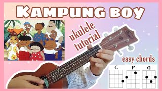 Kampung Boy Song  Ukulele Tutorial [upl. by Omrellig]