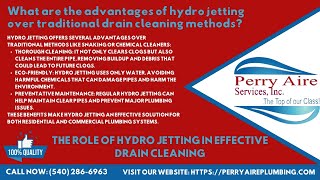 What are the advantages of hydro jetting over traditional drain cleaning methods [upl. by Madra]