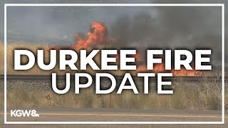 Durkee Fire reaches nearly 250000 acres as wildfires rage across Oregon [upl. by Eaneg]