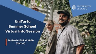 UniTartu Summer School Virtual Info Session 2024  University of Tartu [upl. by Esom]