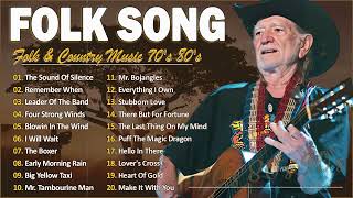 The Best Folk Albums of the 70s 80s 90s 💖Great Classic Folk amp Country Songs 💖 Willie Nelson [upl. by Sidnee362]