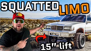 15” OF LIFT SQUATTED LIMO IN MOAB [upl. by Malinde]