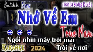 Nhớ Về Em Karaoke Tone Nam  SONG NGỮ  Beat Chuẩn Jimmii Nguyễn  QUÂN ORGAN [upl. by Gottwald]