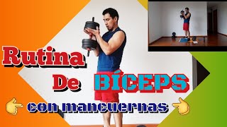 Rutina PARA BÍCEPS CON MANCUERNAS 5 MEJORES EJERCICIOS👈👈✨️ [upl. by Airdnax]