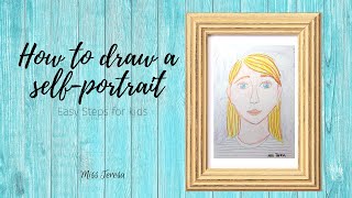 How to draw a SELFPORTRAIT  Easy steps for kids [upl. by Anirdna]