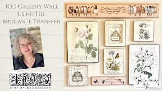 IOD Transfer Gallery Wall Tutorial  Mini Gallery Wall Using the Brocante Transfer  Part 2 [upl. by Asilat]