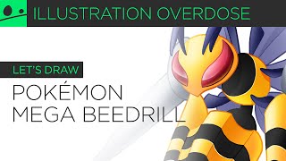 Lets Draw Pokemon 015M  Mega Beedrill [upl. by Sherfield]