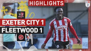 HIGHLIGHTS Exeter City 1 Fleetwood Town 1 24224 EFL Sky Bet League One [upl. by Marj936]