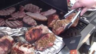 Grilling stuffed pork chops at easter [upl. by Liva]