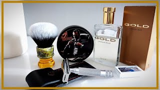 💈 Mokasyn86  quotBossquot Mydło do Golenia Yardley Gold Aftershave Lotion 💈 [upl. by Ynnus]