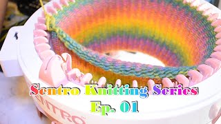 Getting Started with the Sentro Knitting Machine Cast On Crank and Cast Off [upl. by Hedwiga303]