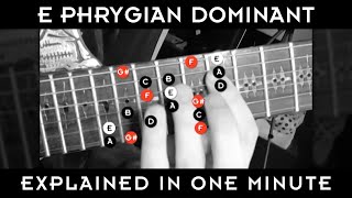 E Phrygian Dominant  Spanish Phrygian  One Minute Guitar Lesson [upl. by Yuzik]