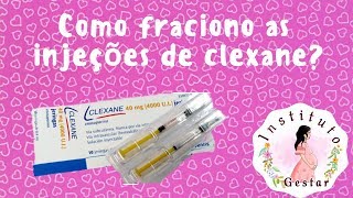 Como fraciono as injeções de clexane [upl. by Niggem]