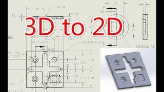 How to convert a 3D drawing to 2D in Solidworks [upl. by Grory447]