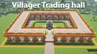 Aesthetic Villager Trading Hall  Easy to Build Tutorial  24 Villagers Setup in Minecraft Survival [upl. by Strephonn]