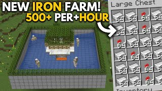 BEST IRON FARM TUTORIAL in Minecraft Bedrock 121 MCPEXboxPS4Nintendo SwitchPC [upl. by Benisch]