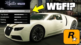 GTA 5  Rockstar Is CHANGING CAR SELLING Values WTF [upl. by Marilin]