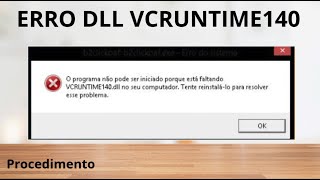 ERRO DLL RUNTIME140  RESOLVIDO [upl. by Hattie]