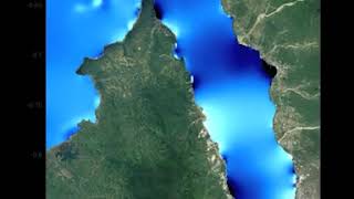 September 28 2018 Sulawesi tsunami propagation [upl. by Lanae]