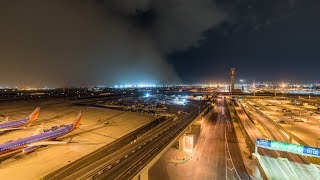 Time Lapse Phoenix AZ Sky Harbor Overnight Haboob Dust Storm 4K [upl. by Deedee987]