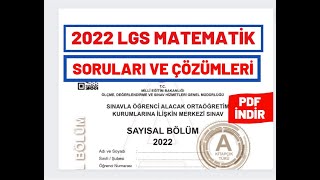 2022 LGS Matematik Soruları Ve Açıklamalı Çözümleri [upl. by Anirol]