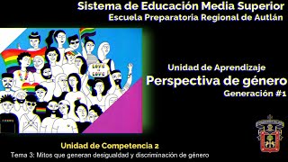 Perspectiva de género UC2Tema 3Mitos que generan desigualdad y discriminación de género [upl. by Grimes]