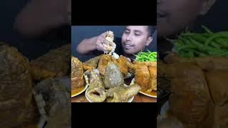 Fish eating show and mutton curry chicken recipe rice chili peppers and gravy mukbang shorts [upl. by Alyaj]